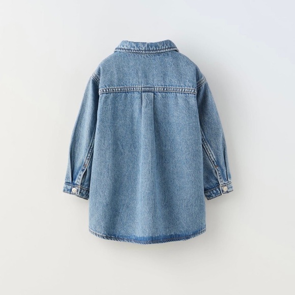 Zara Kids Blue Denim Shirtdress - Picture 6 of 6